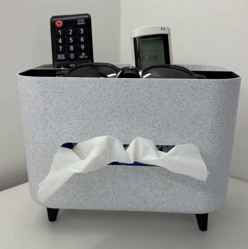 DeskVault – Tisch-Organizer mit Taschentuchspender | 3D-gedruckt