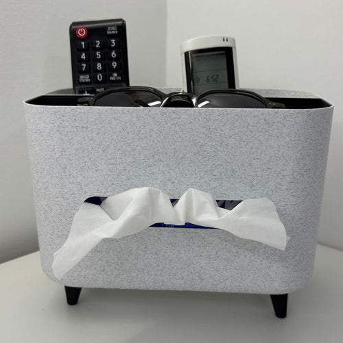 DeskVault – Tisch-Organizer mit Taschentuchspender | 3D-gedruckt