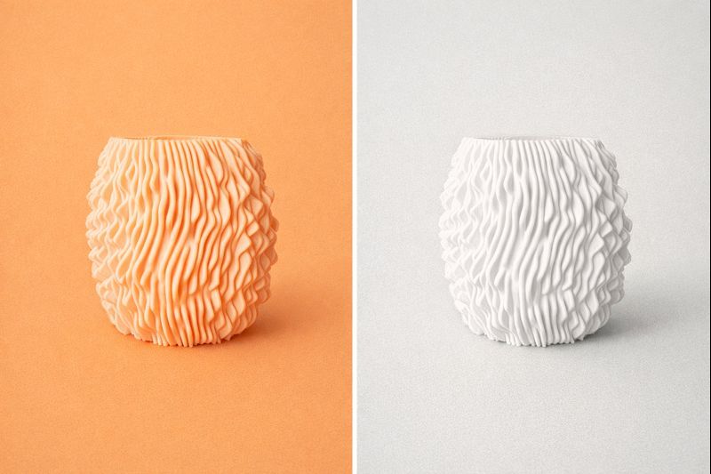 Vase fluted