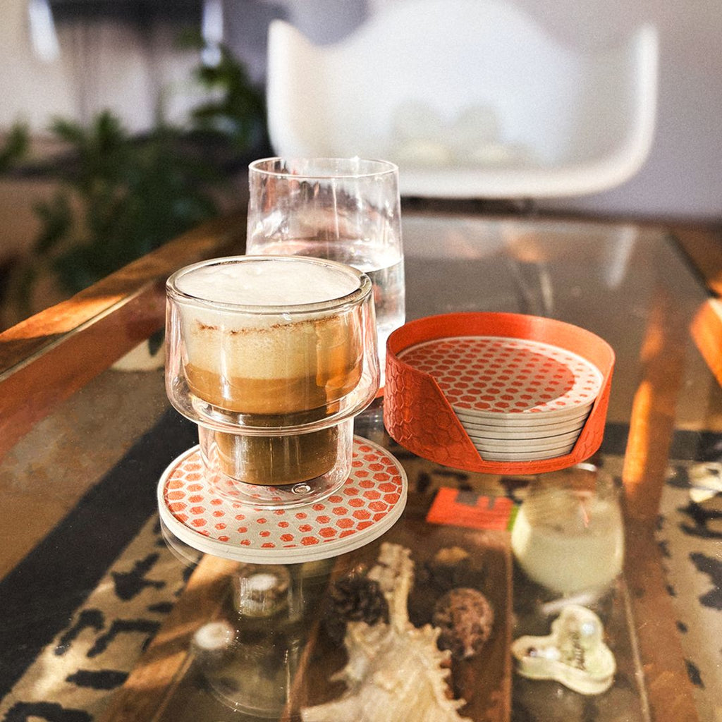 Hexa Coasters – Design-Untersetzer mit Halter | 3D-Druck
