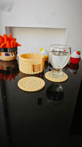 Untersetzer Set mit Halter – Wicker Style Coaster Set | 3D-gedruckt